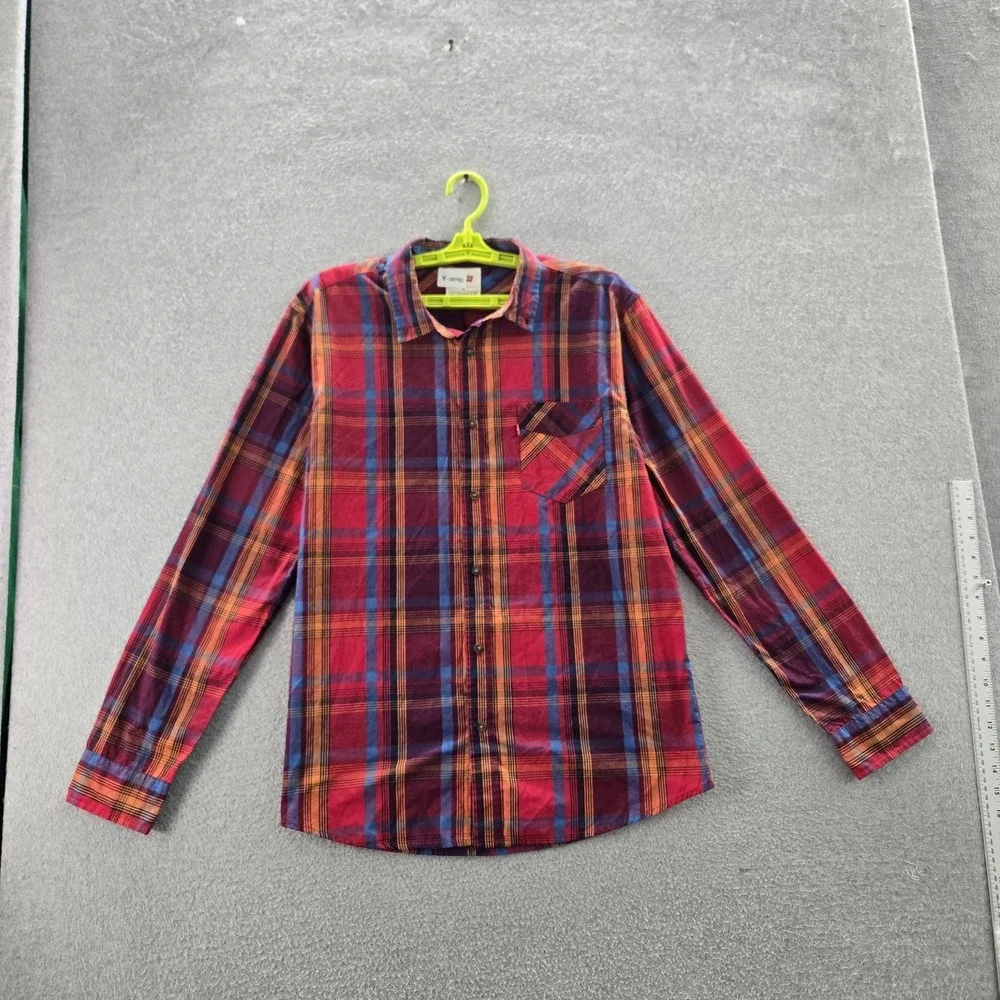 Levi's‎ 13GM2137 Men Button Up Shirt M Red Plaid Long Sleeve Grunge
